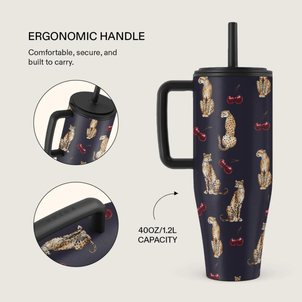 Burga Cana Termos Cougar, 1.2 L cu capac anti scurgeri si pai reutilizabil, inox [3]