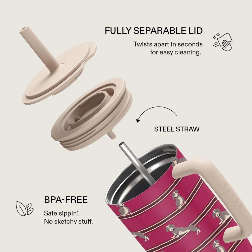 Burga Cana Termos On Hold 1.2 L cu capac anti scurgeri si pai reutilizabil, inox [4]