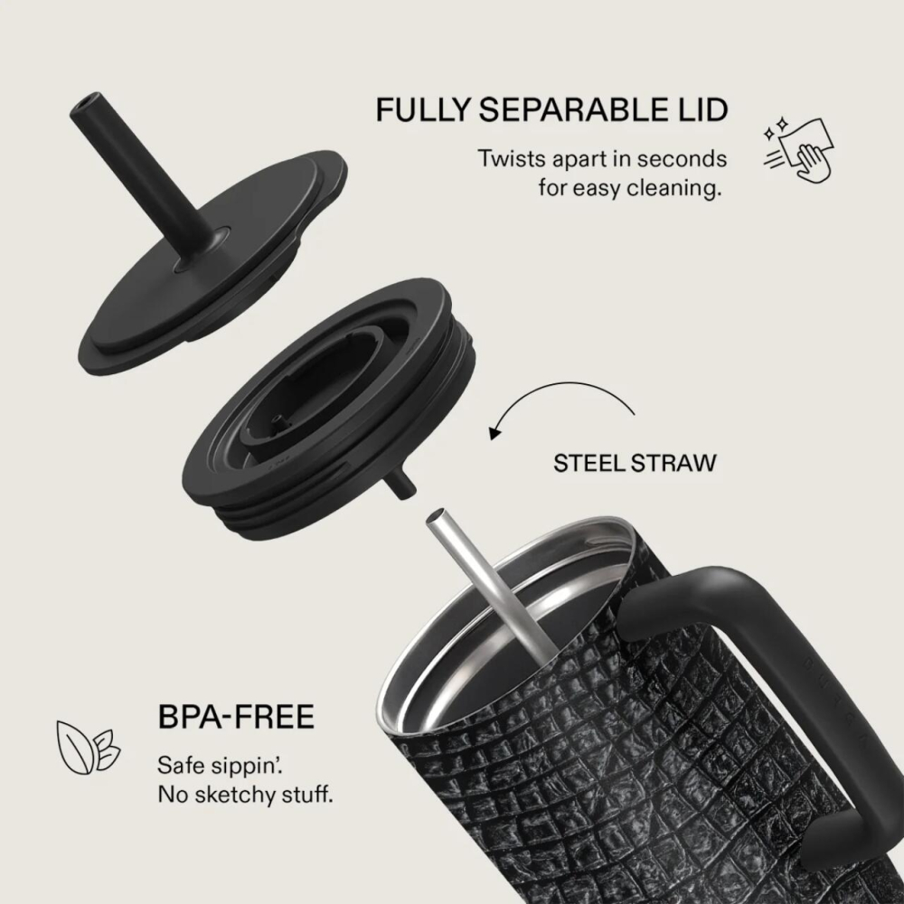 Burga Cana Termos Reaper's Touch 1.2 L cu capac anti scurgeri si pai reutilizabil, inox [6]