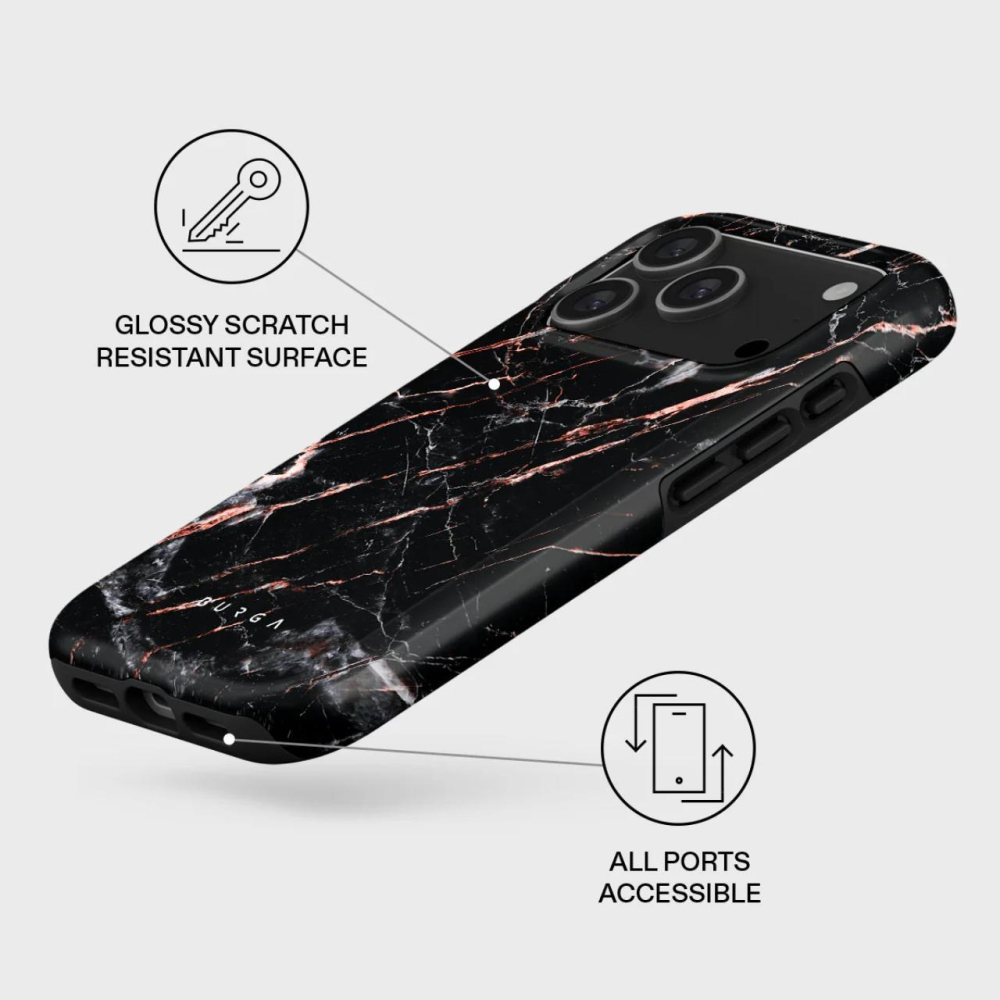 Burga Husa Dual Layer Magsafe Rose Gold Marble iPhone 17 Pro [2]