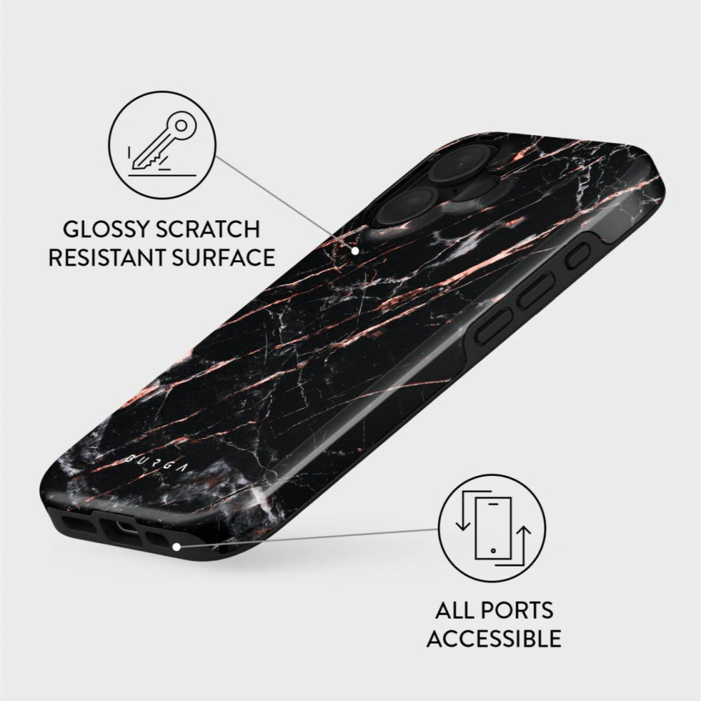 Burga Husa Dual Layer Rose Gold Marble iPhone 16 [2]