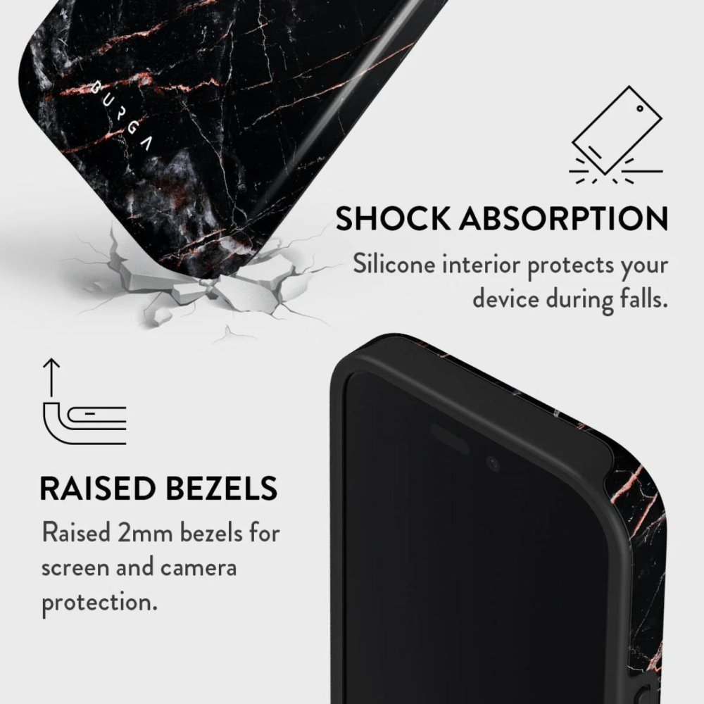 Burga Husa Dual Layer Rose Gold Marble iPhone 16 [3]