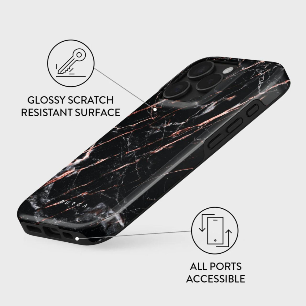 Burga Husa Dual Layer Rose Gold Marble iPhone 16 Pro [2]