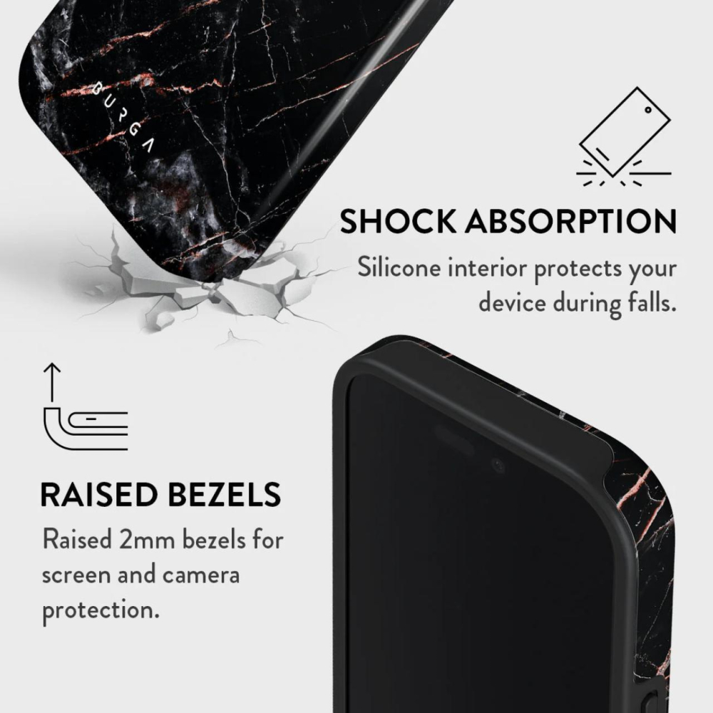 Burga Husa Dual Layer Rose Gold Marble iPhone 16 Pro [3]