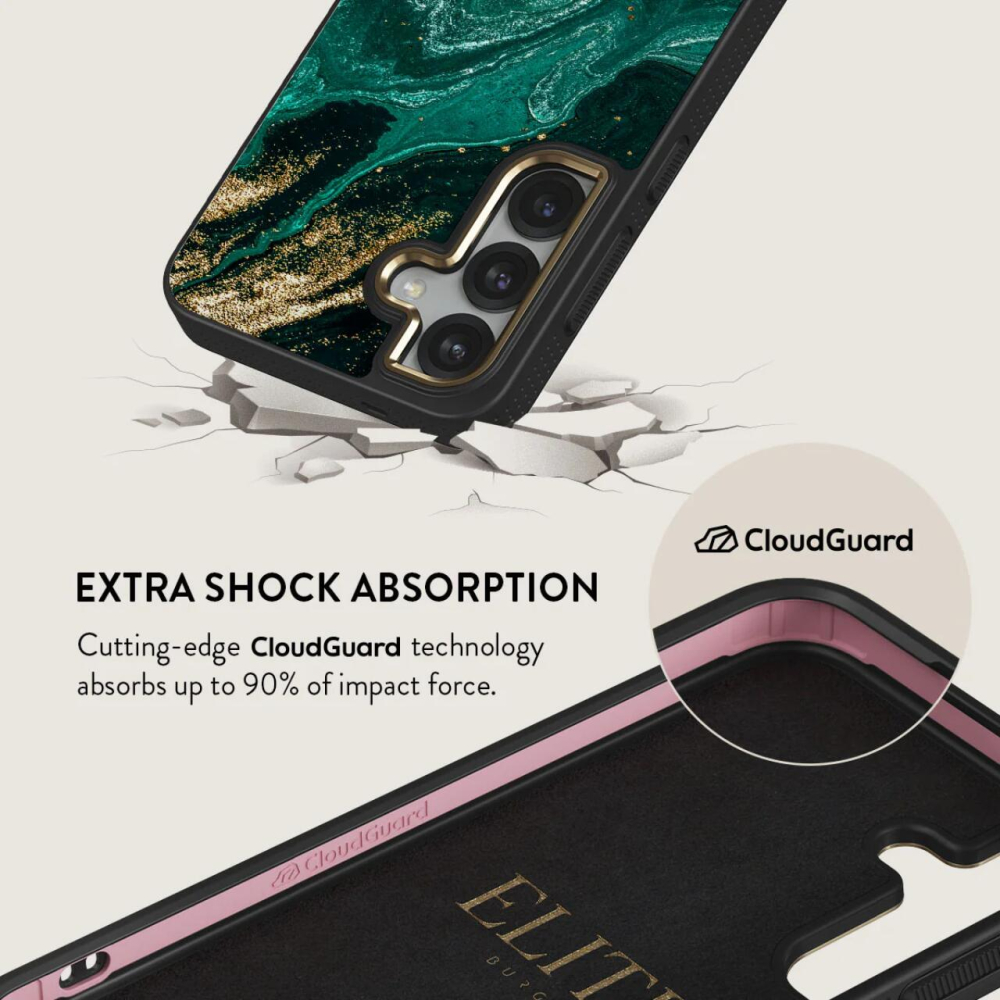 Burga Husa Elite Gold Emerald Pool Samsung Galaxy S25 [2]
