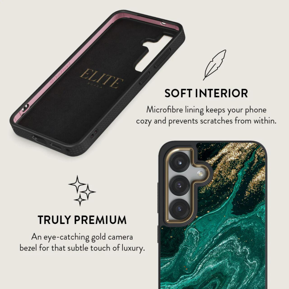 Burga Husa Elite Gold Emerald Pool Samsung Galaxy S25 Plus [4]