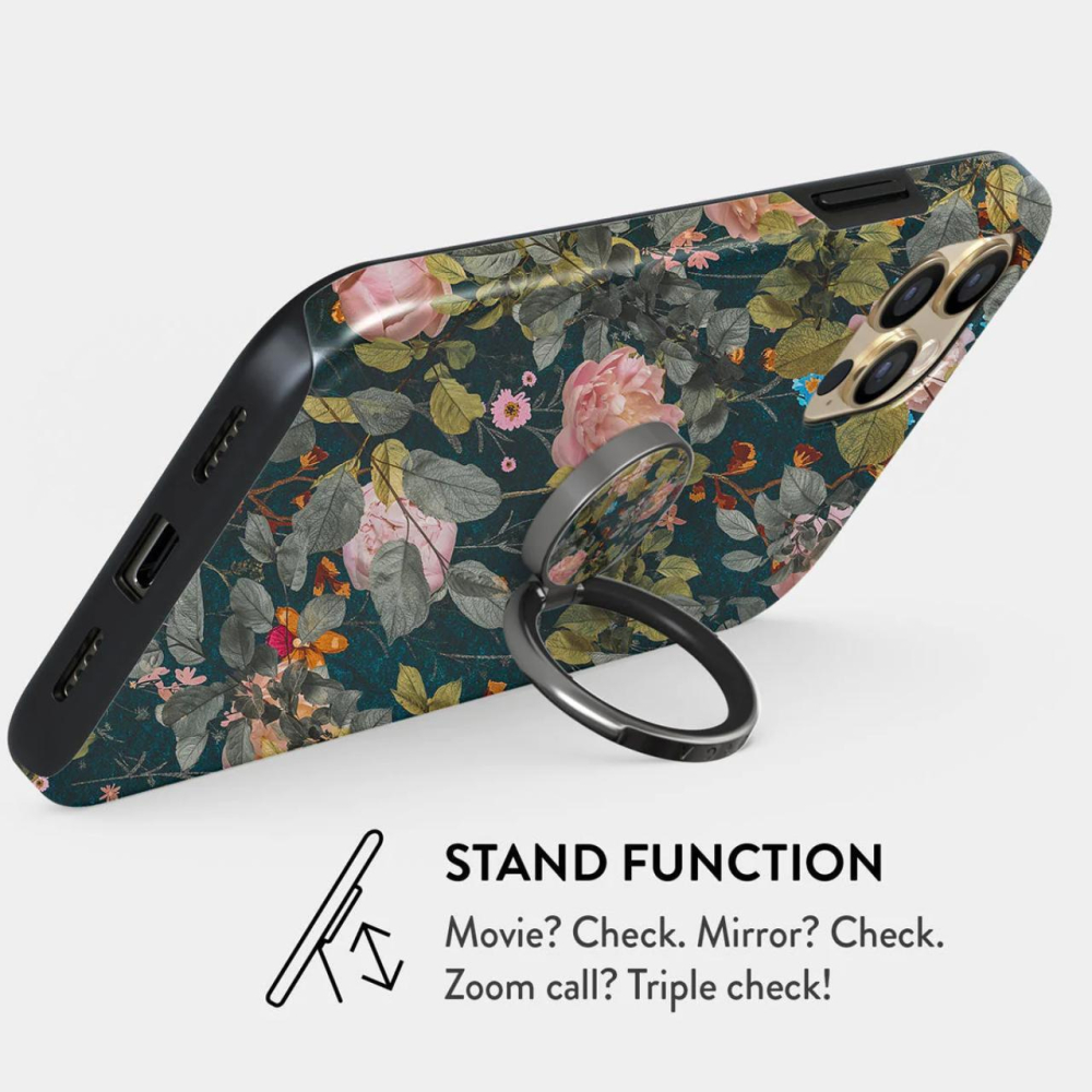 Burga Inel pentru telefon Gunmetal Bloomy Garden [3]