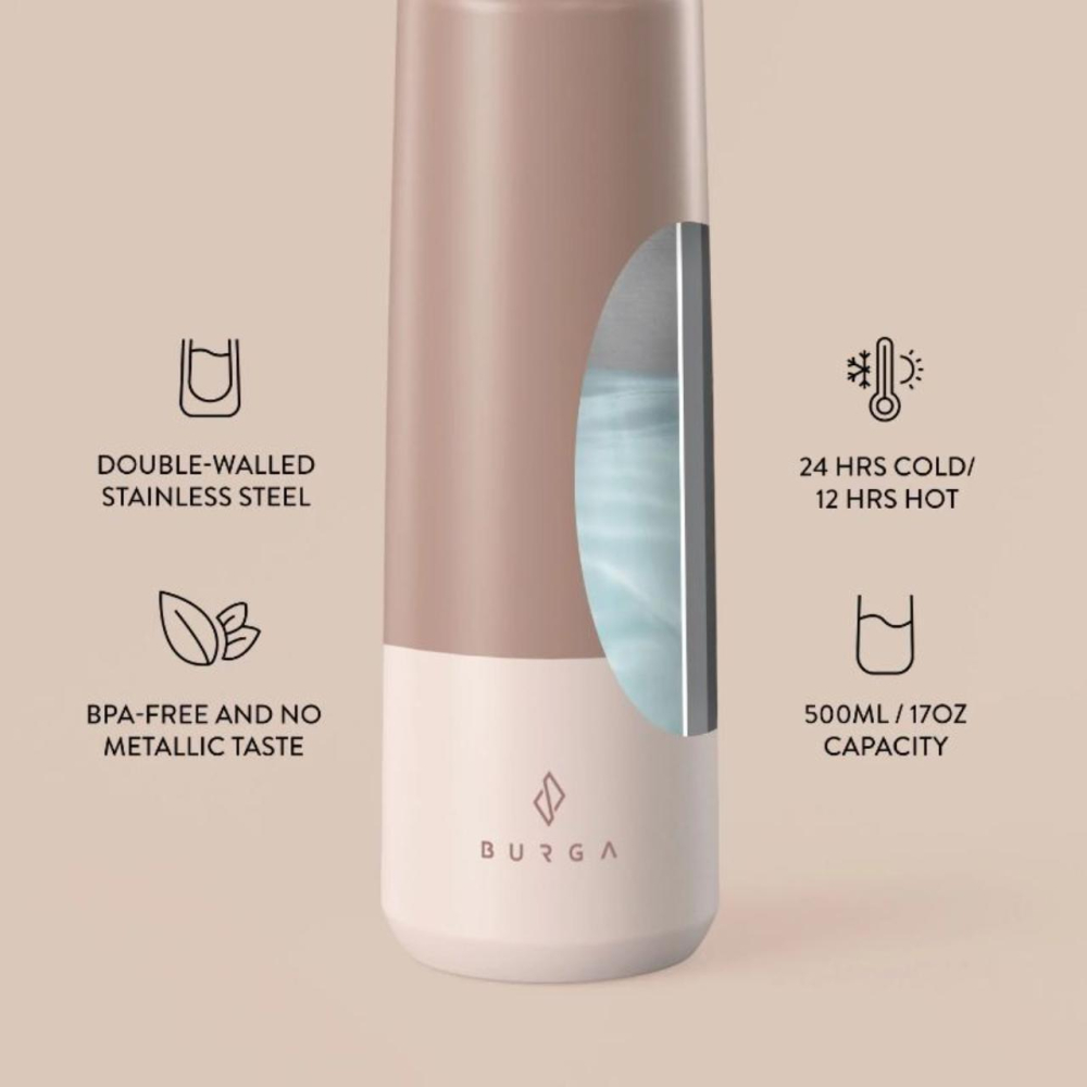 Burga Sticla Termos Inox Double Pink, 500 ml [3]