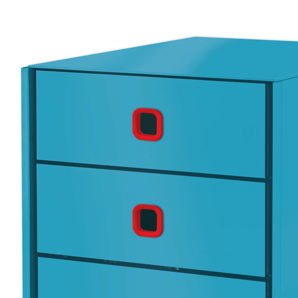 Cabinet 3 sertare albastru celest cosy click&store leitz [3]