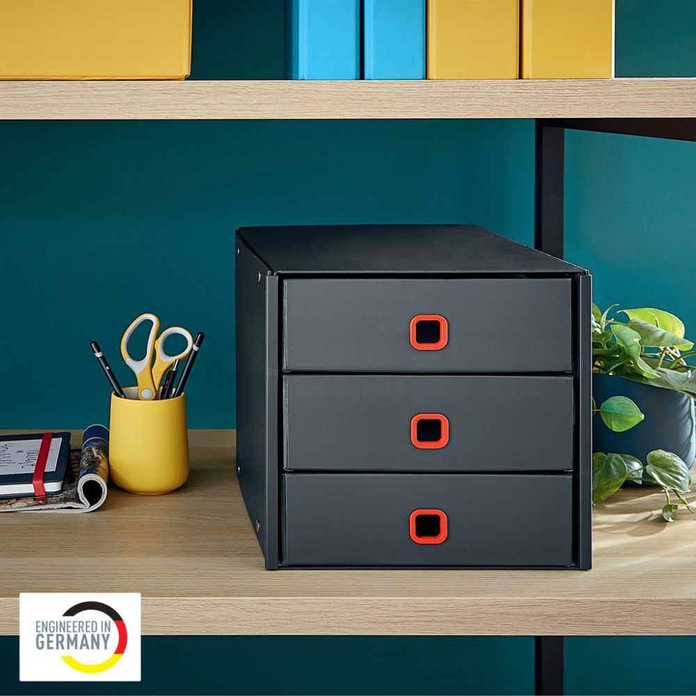 Cabinet 3 sertare gri antracit cosy click&store leitz [2]