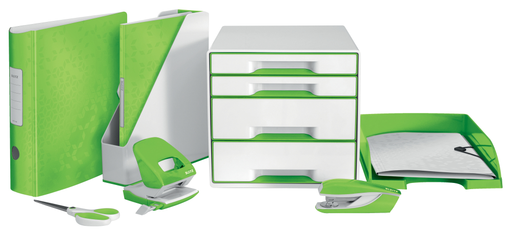 Cabinet 4 sertare alb/verde wow leitz [4]