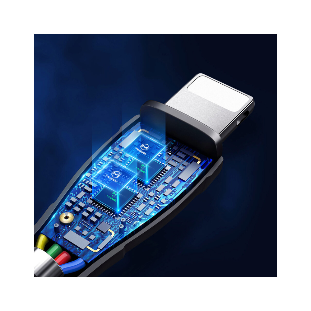 Cablu 3 in 1 Lightning & MicroUSB & Type-C Mcdodo Mamba Series Black (max 3A, 1.2m) [11]