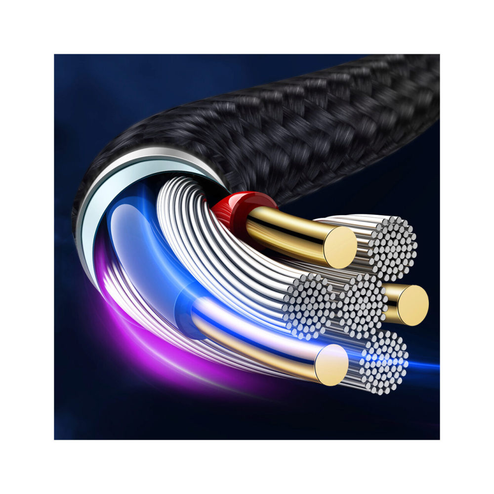 Cablu 3 in 1 Lightning & MicroUSB & Type-C Mcdodo Mamba Series Black (max 3A, 1.2m) [10]