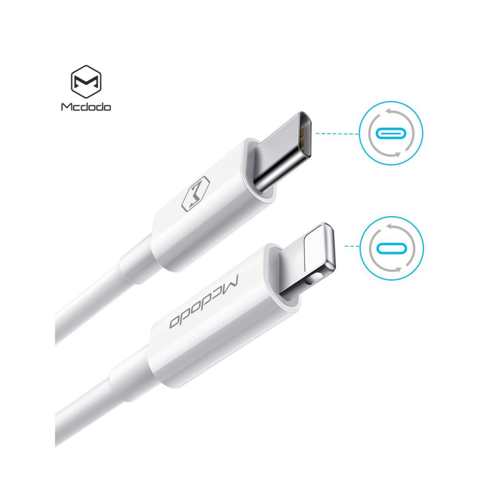 Cablu Lightning la Type-C Mcdodo Element Series 1m, White [1]