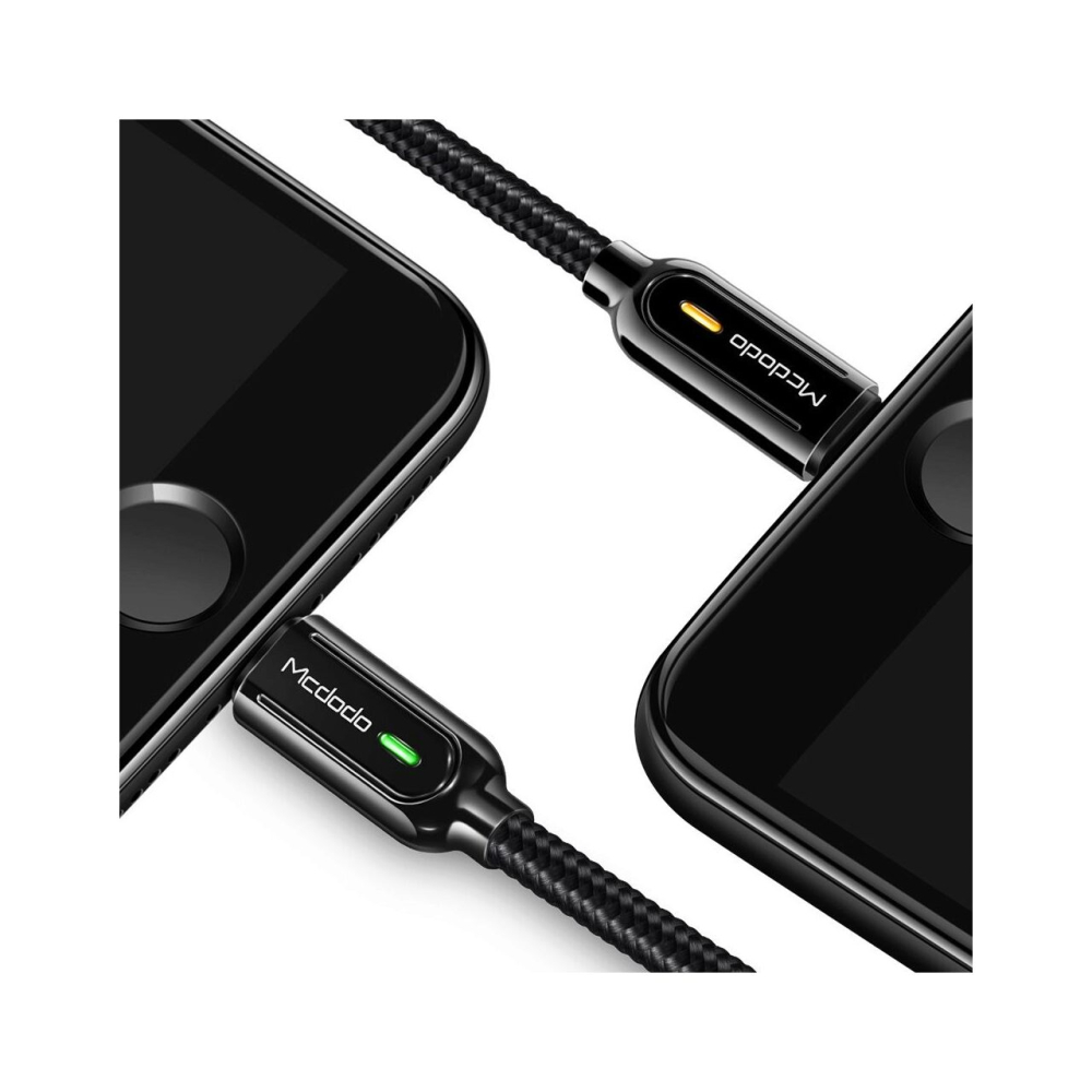 Cablu Lightning Mcdodo Auto Disconnect Black (1.2m, max 2A, led indicator) [5]