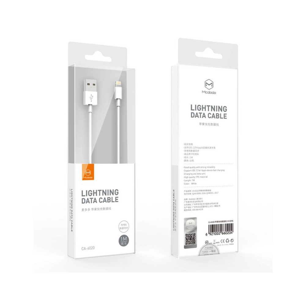 Cablu Lightning Mcdodo Element Series 1 m, White [3]
