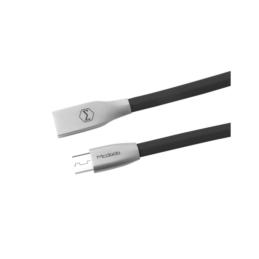 Cablu MicroUSB Mcdodo Zn-Link Silver Black (1.5m, 2.4A max) [7]