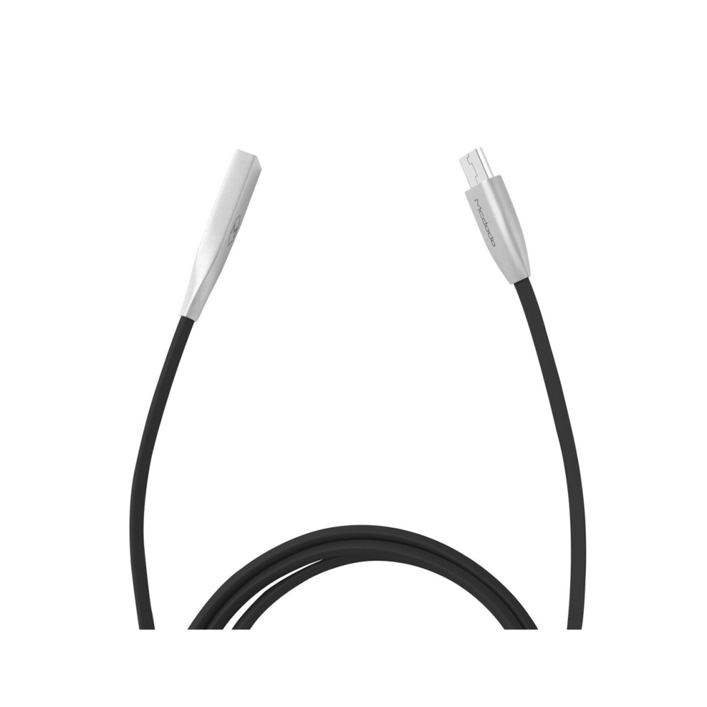 Cablu MicroUSB Mcdodo Zn-Link Silver Black (1.5m, 2.4A max) [3]
