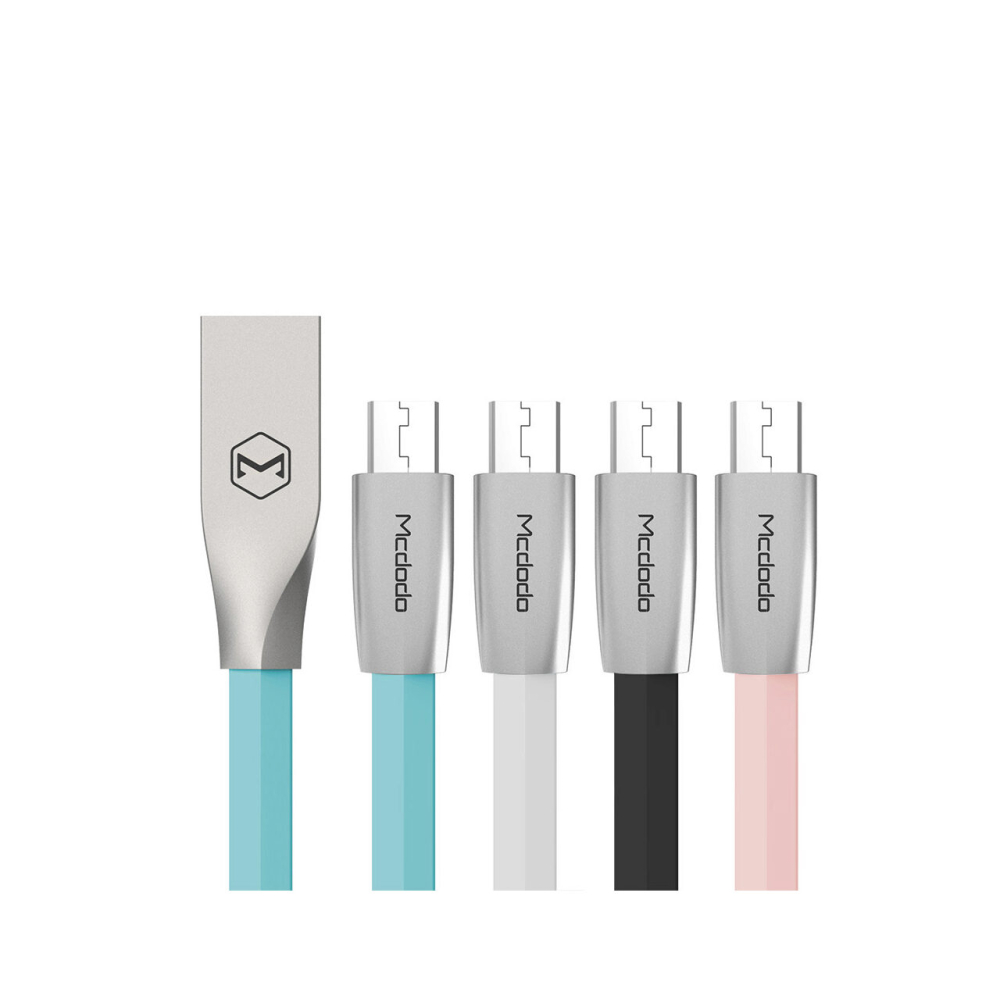 Cablu MicroUSB Mcdodo Zn-Link Silver White (1.5m, 2.4A max) [3]