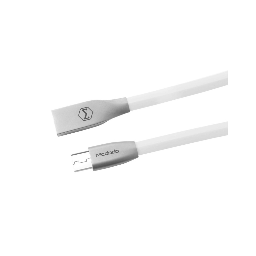 Cablu MicroUSB Mcdodo Zn-Link Silver White (1.5m, 2.4A max) [8]
