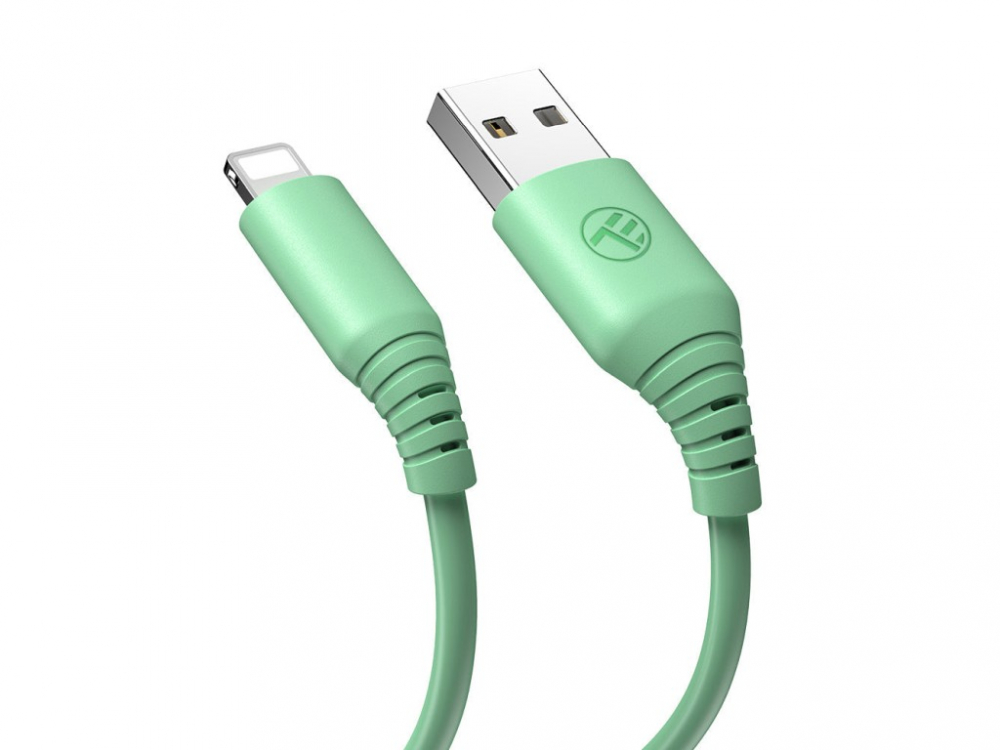 Cablu silicon Tellur USB to Lightning, 3A, 1m, verde [2]