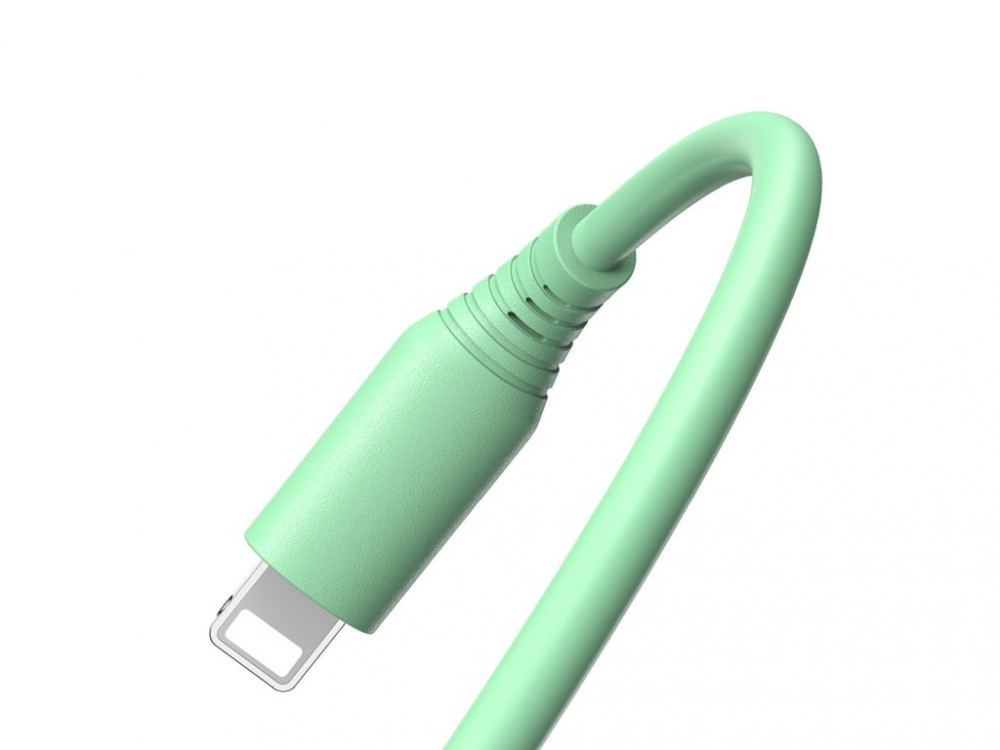 Cablu silicon Tellur USB to Lightning, 3A, 1m, verde [3]