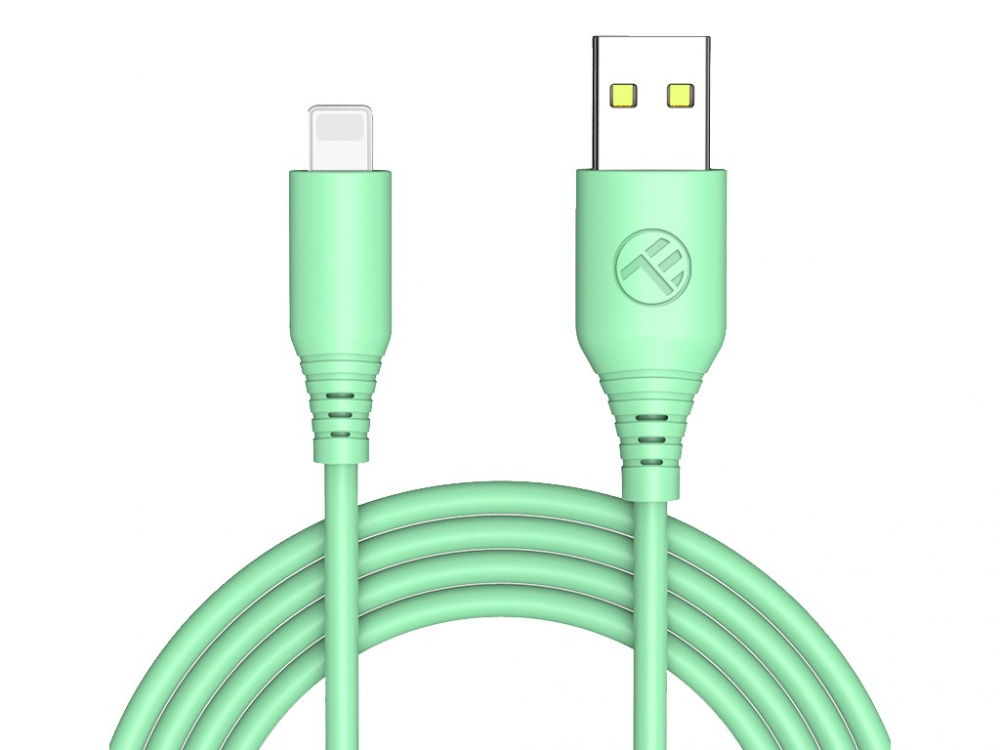 Cablu silicon Tellur USB to Lightning, 3A, 1m, verde [1]