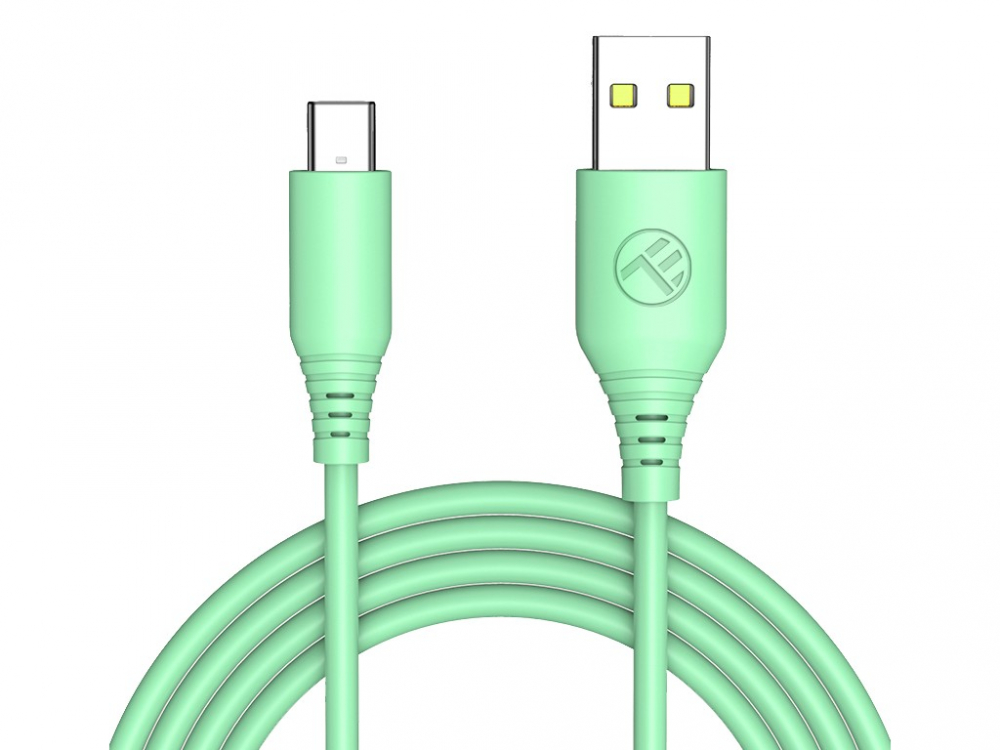 Cablu silicon Tellur USB to Type-C, 3A, 1m, verde [1]