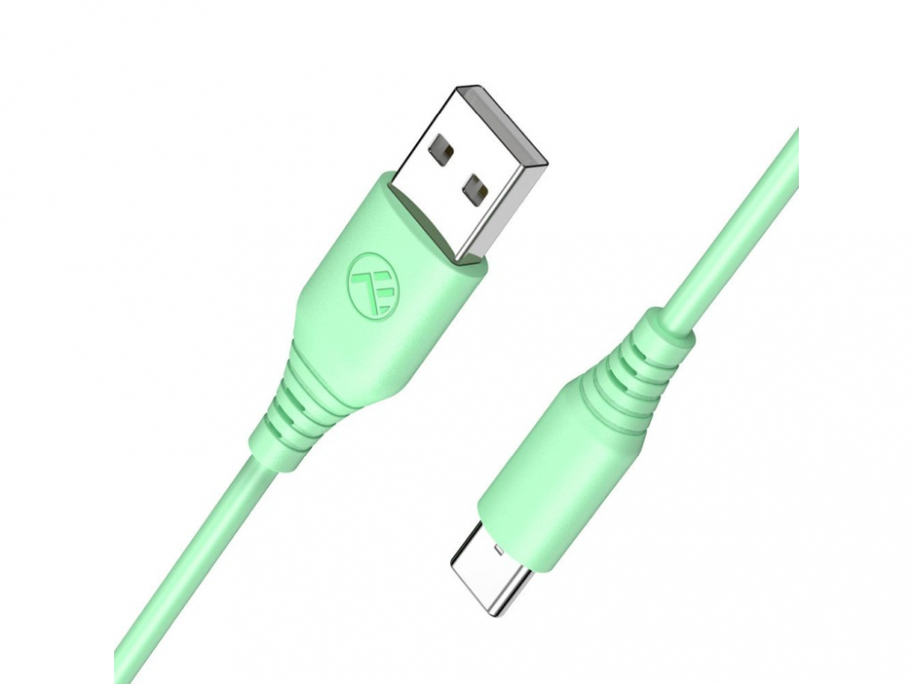 Cablu silicon Tellur USB to Type-C, 3A, 1m, verde [2]