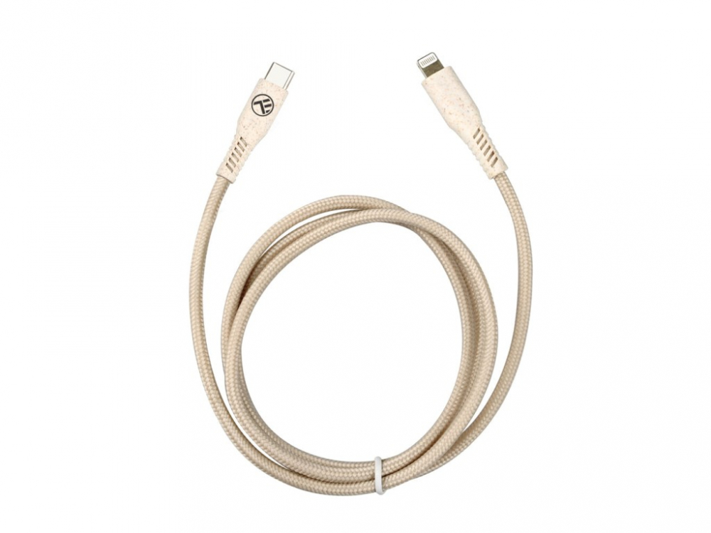 Cablu Tellur Green Type-C to Lightning, 2.4A, PD20W, 1m, nailon, crem [1]