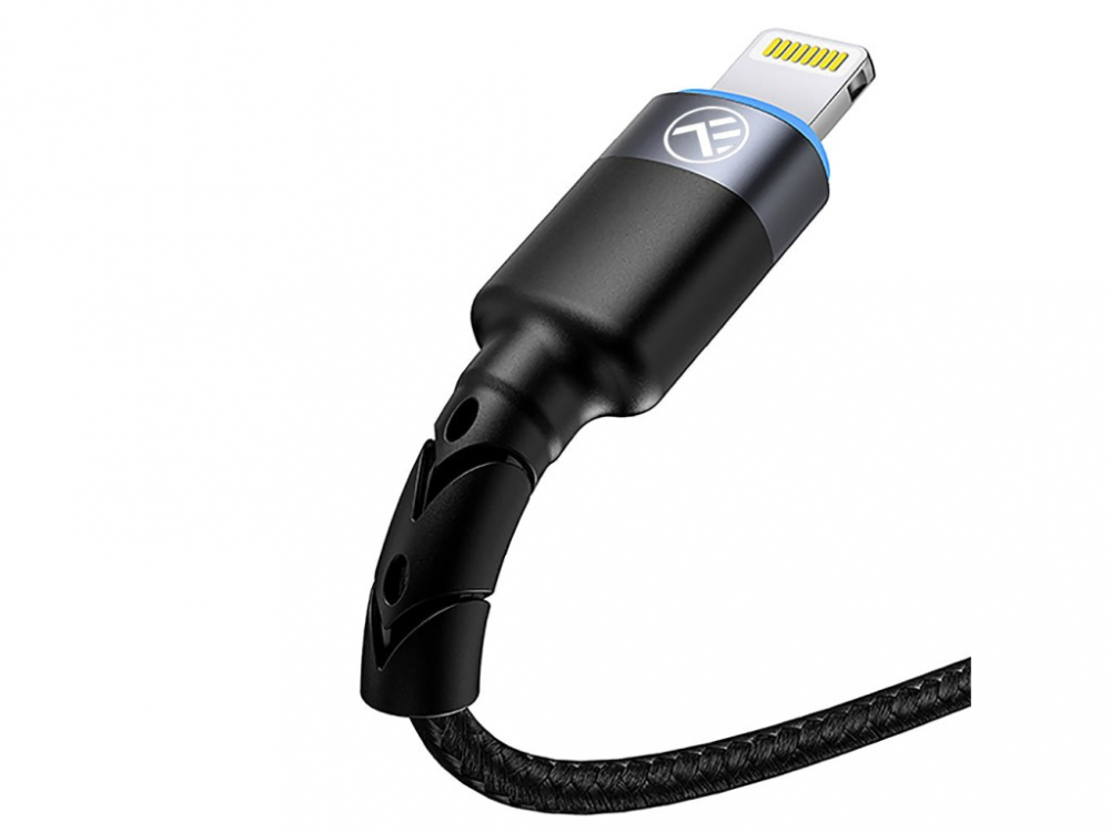 Cablu Tellur Lightning cu LED, 3A nailon, 1.2m, negru [3]