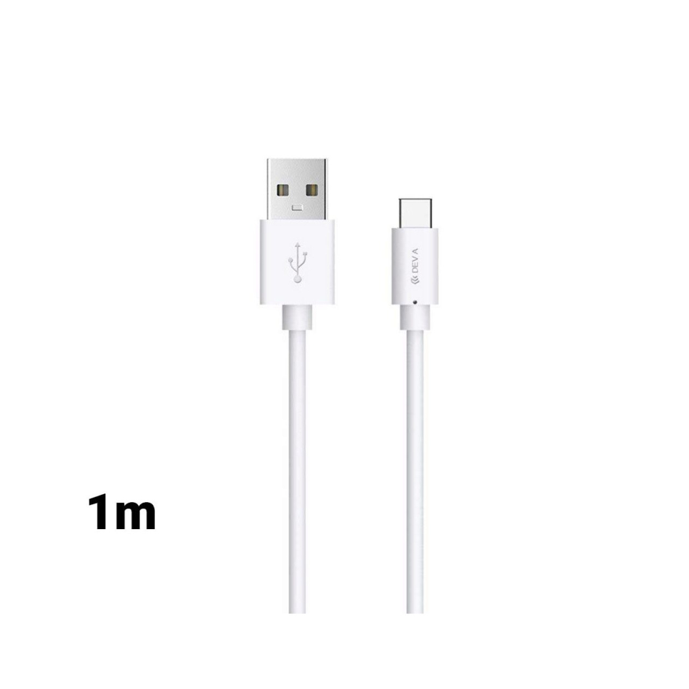 Cablu Type-C Devia Kintone White 1m [1]