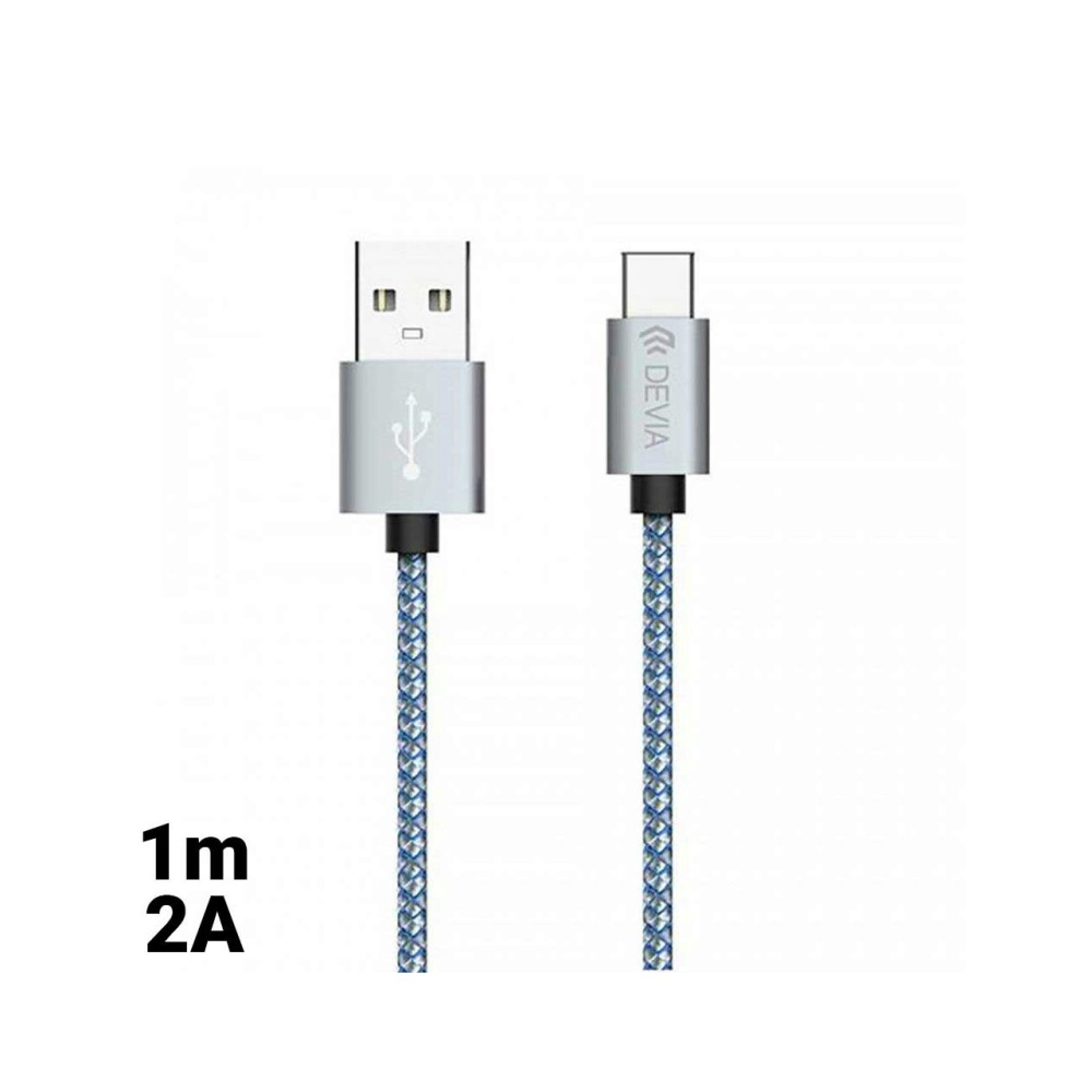 Cablu Type-C Devia Tube 1m, Gray [2]