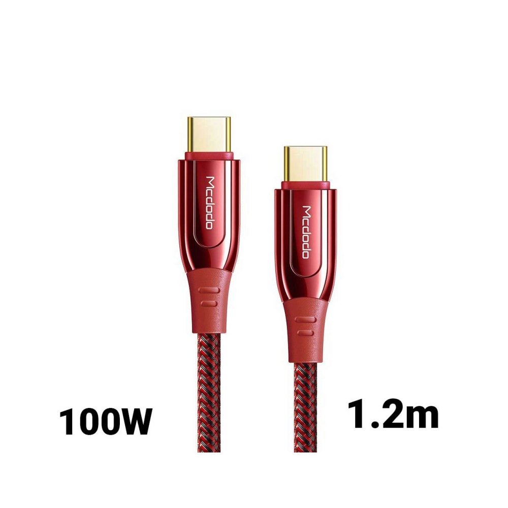Cablu Type-C la Type-C Mcdodo Super Charge Red (1.2m, 100W) [5]