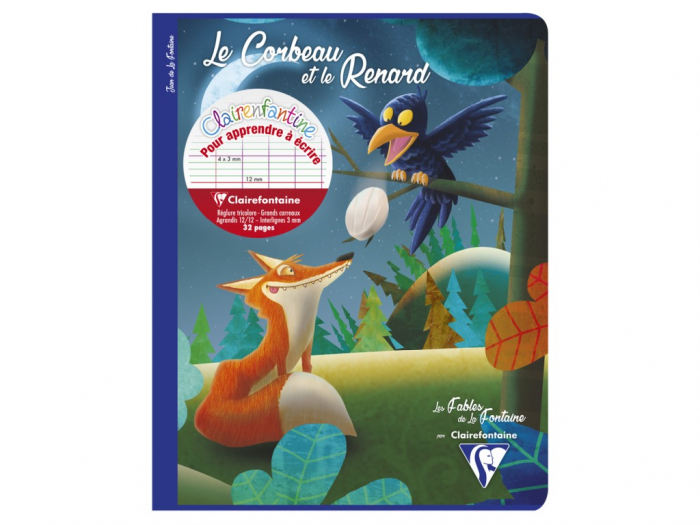 Caiet A5+ (17 x 22 cm) capsat, 16 file, metric, Les Fables De La Fontaine, Clairefontaine [3]