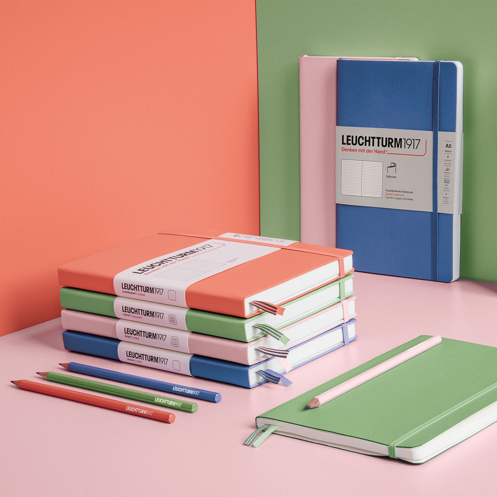 Caiet a5 velin coperta rigida roz pastel leuchtturm [2]