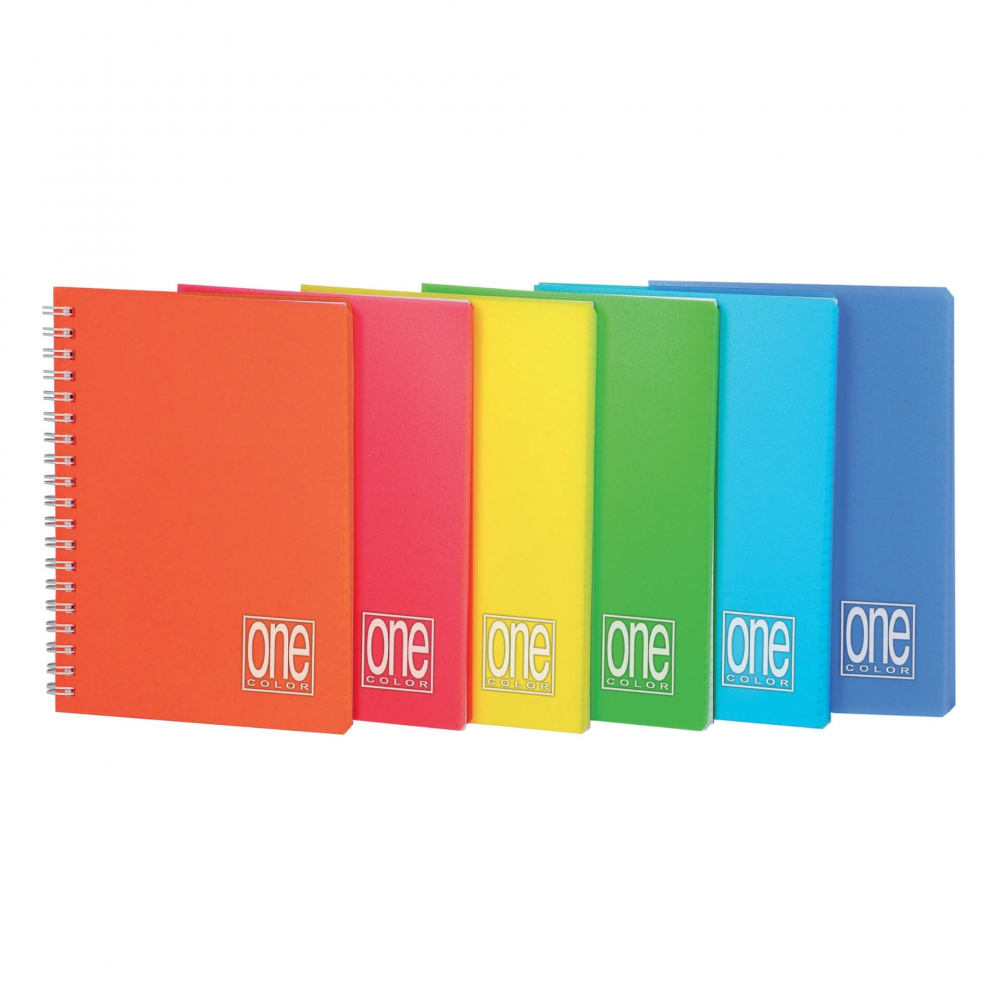 Caiet A6 cu spirala - One Color, 80 g/m2, 80 pag., 12X17 cm, coperta PP (Dictando) [1]