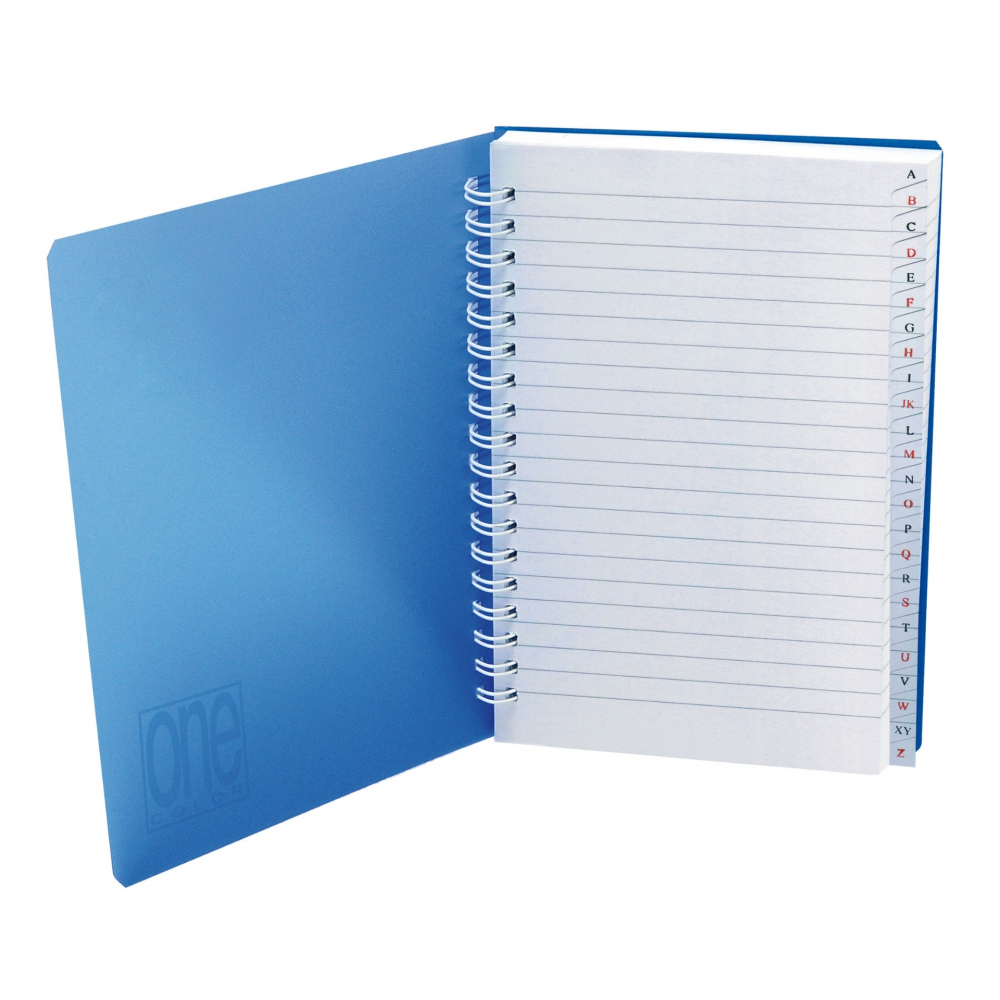 Caiet A6 cu spirala si index - One Color, 100 g/m2, 96 pag., 12x17 cm, coperta PP (Dictando) [1]