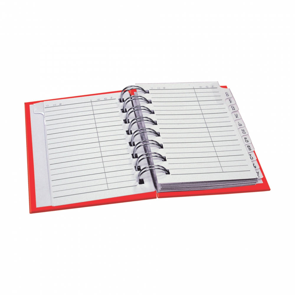 Caiet A7 cu spirala si index - One Color, 170 g/m2, 96 pag., 8x11 cm (Dictando) [1]