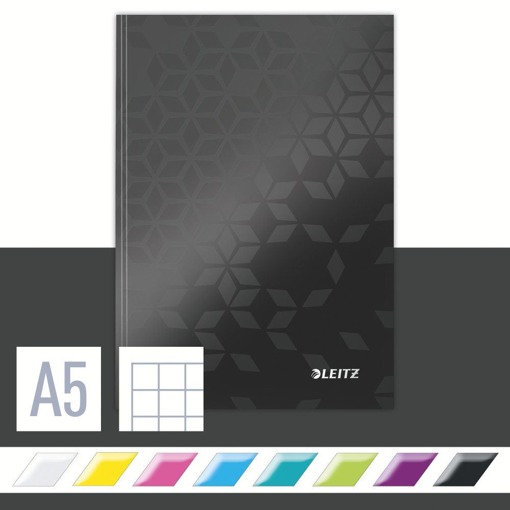 Caiet birou a5 aritmetica negru coperta carton wow leitz [3]