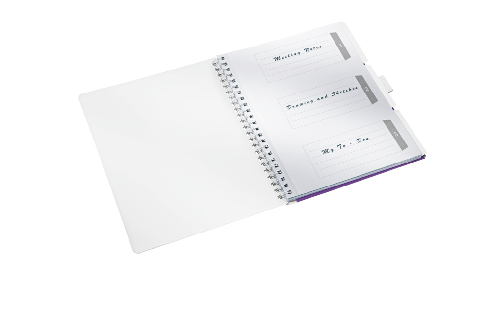 Caiet birou spira a4 dictando mov coperta pp be mobile wow leitz [3]