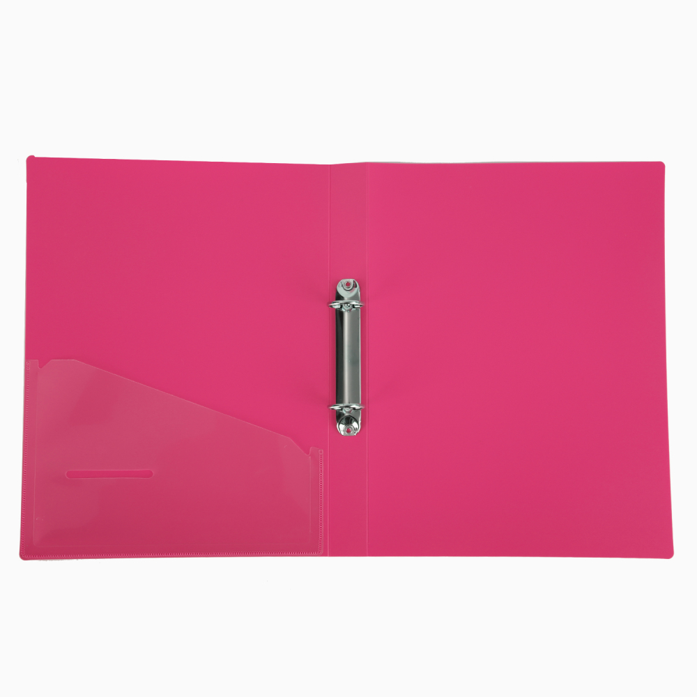 Caiet mecanic a4 2 inele 25/30 mm coperta flexibila cu buzunar culori neon deli [3]