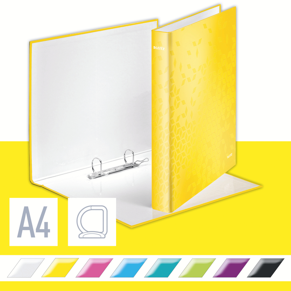 Caiet mecanic a4 2 inele 25mm/40mm galben wow leitz [3]