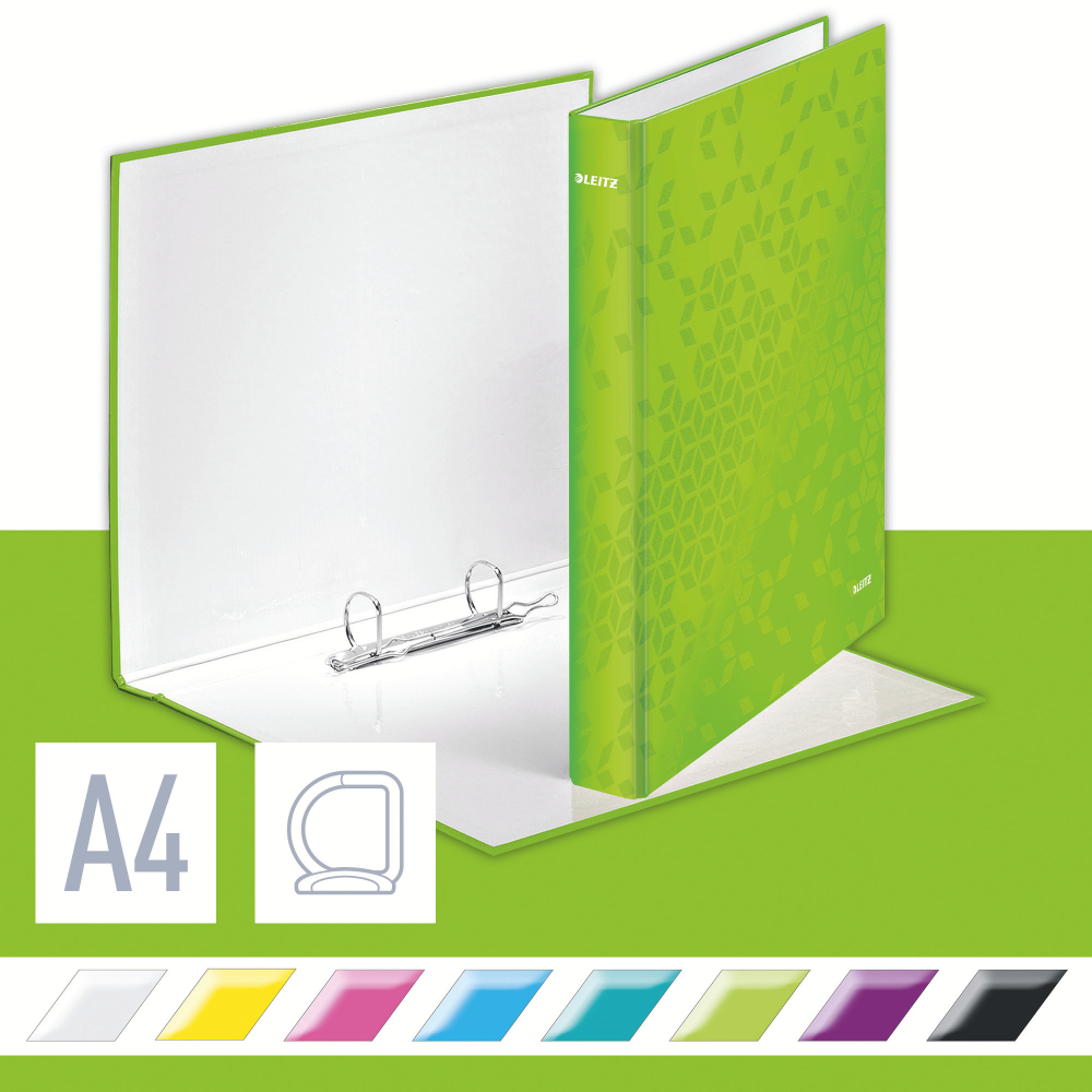 Caiet mecanic a4 2 inele 25mm/40mm verde wow leitz [3]