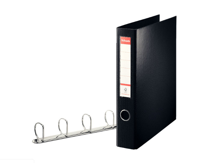 Caiet mecanic a4 4 inele 40mm/60mm negru jumbo esselte [2]