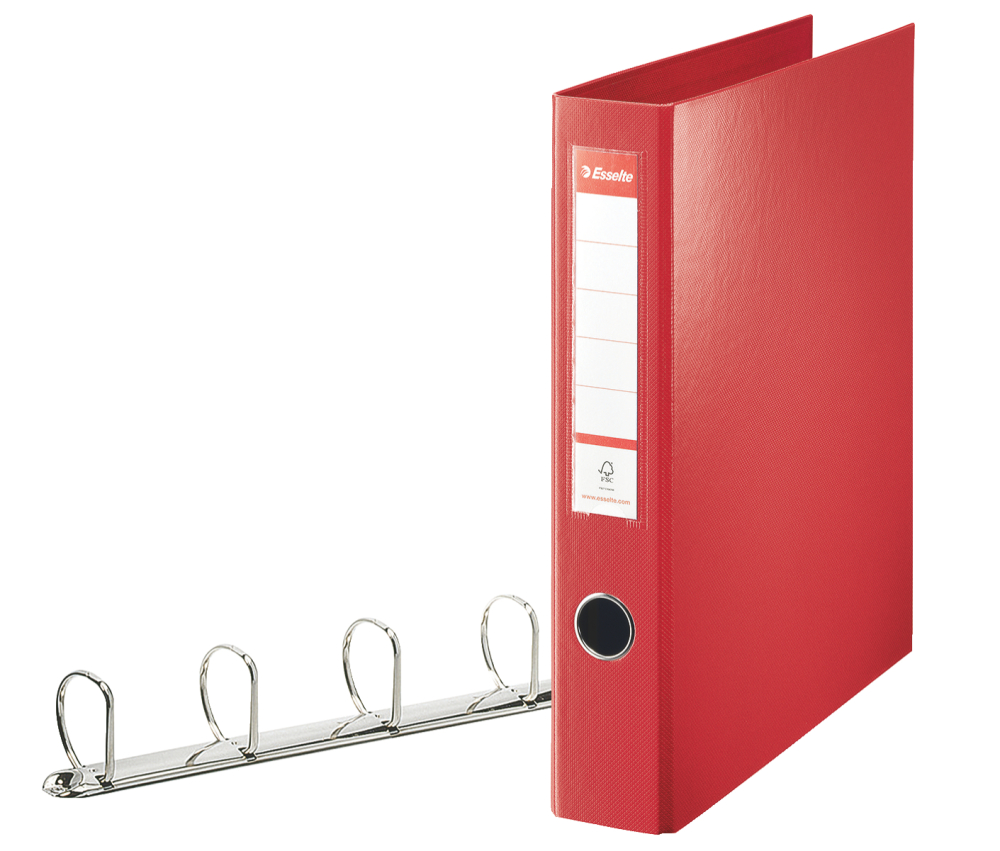 Caiet mecanic a4 4 inele 40mm/60mm rosu jumbo esselte [2]
