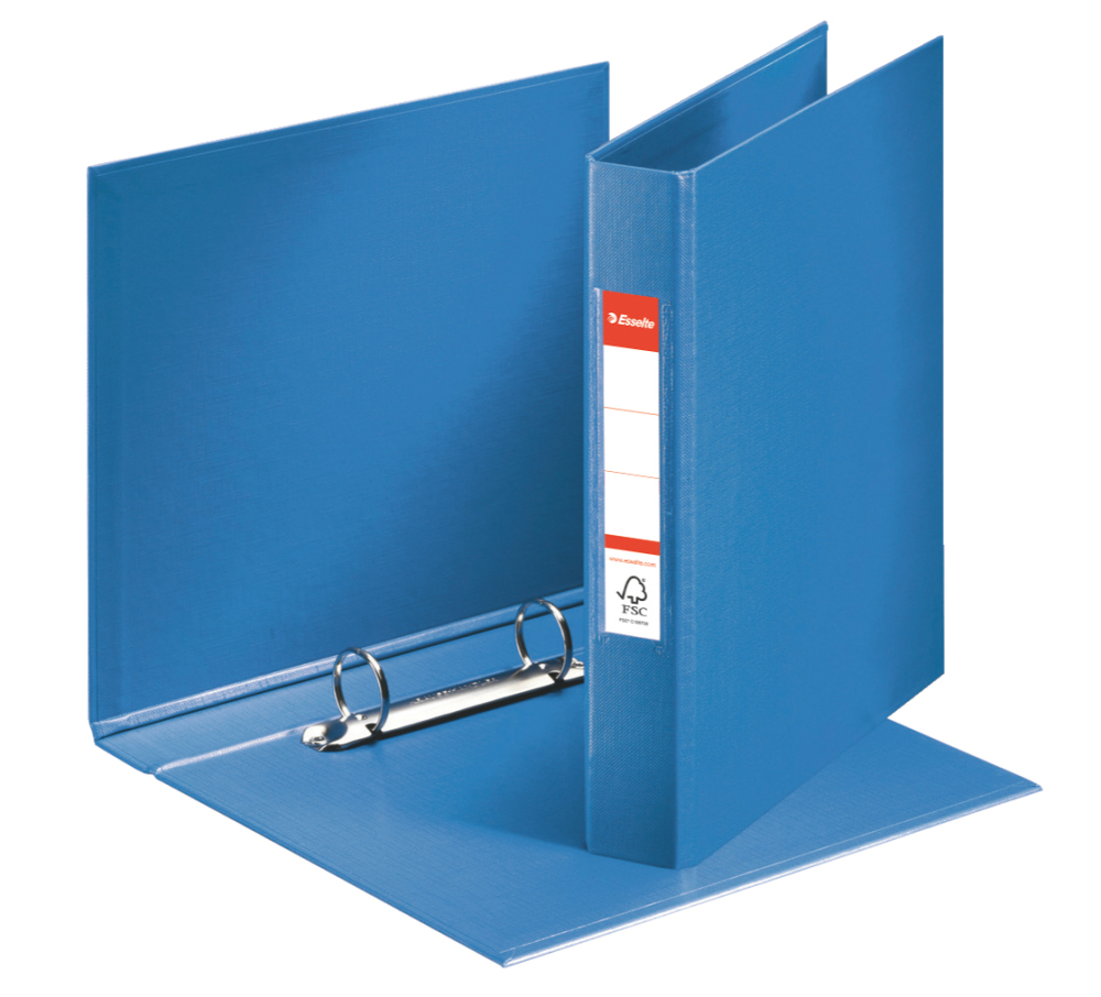 Caiet mecanic a5 2 inele 25mm/42mm albastru standard esselte [2]