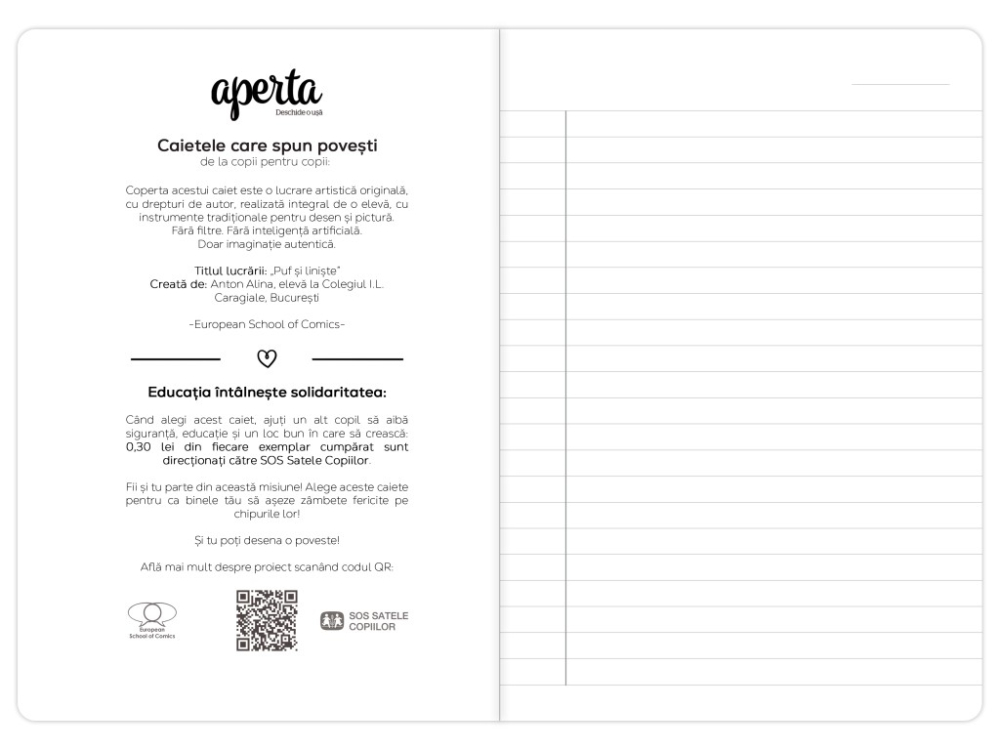 Caiet scoala, Puf și liniște, A5, 48 file, 80g, Dictando [2]