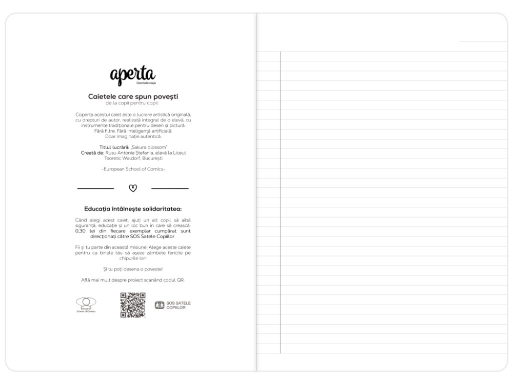 Caiet scoala, Sakura blossom, A4, 48 file, 80g, Dictando [2]