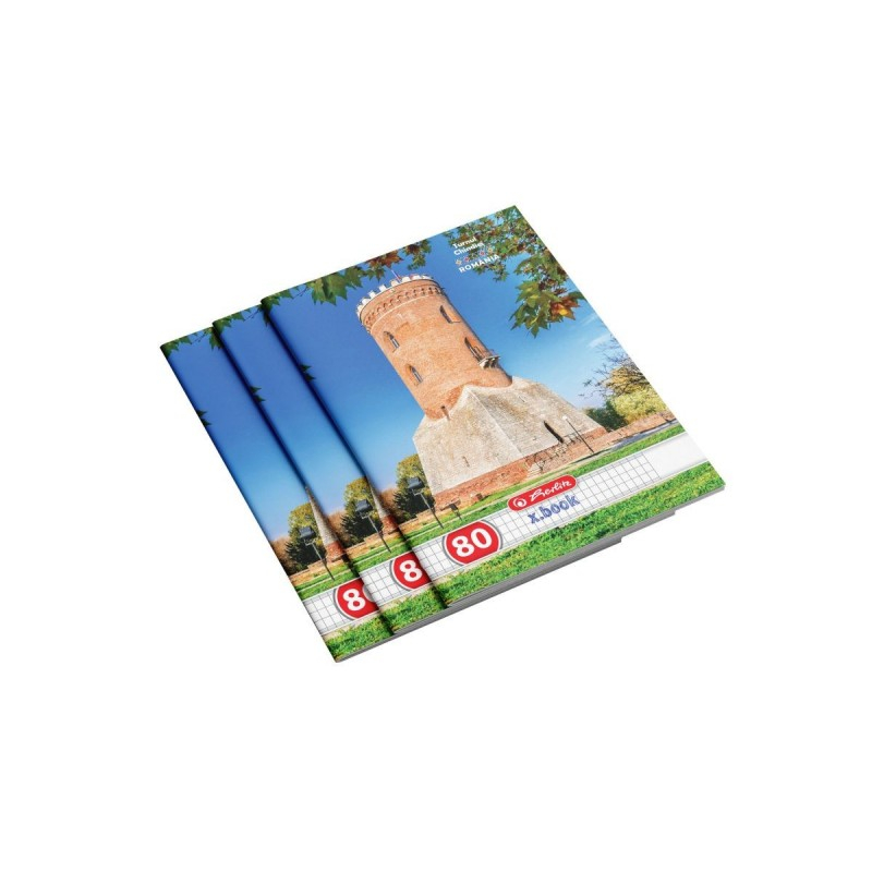 Caiet scolar A4 Herlitz X.Book Romania, 80 file, matematica, colturi rotunjite, 70g/mp, 9481030 [4]